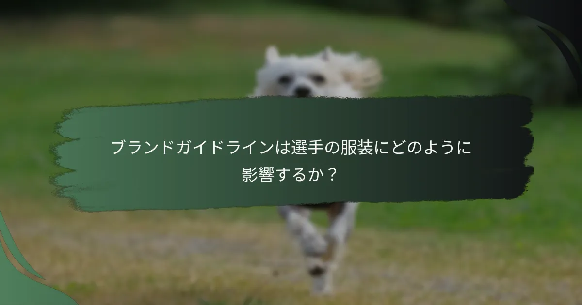 ブランドガイドラインは選手の服装にどのように影響するか？