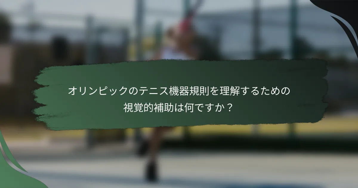 オリンピックのテニス機器規則を理解するための視覚的補助は何ですか？