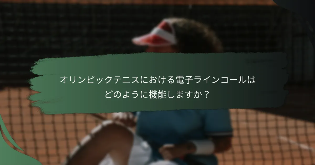 オリンピックテニスにおける電子ラインコールはどのように機能しますか？