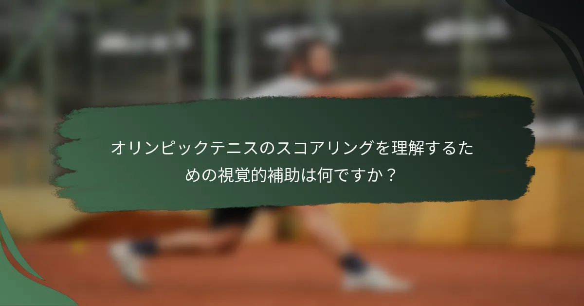 オリンピックテニスのスコアリングを理解するための視覚的補助は何ですか？