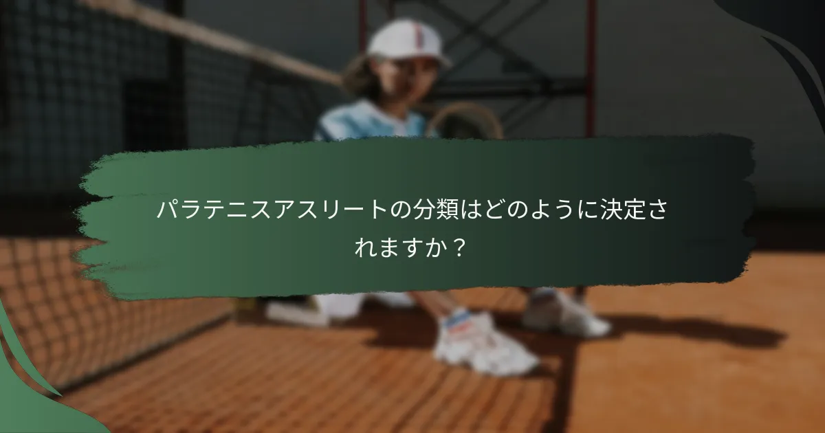 パラテニスアスリートの分類はどのように決定されますか？