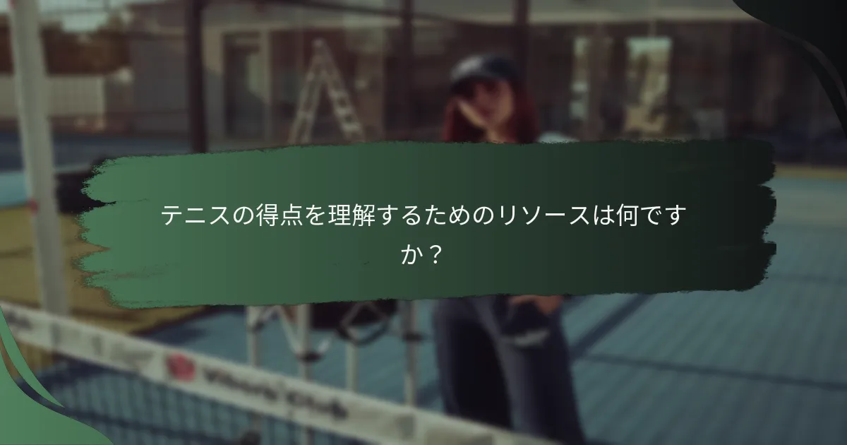 テニスの得点を理解するためのリソースは何ですか？
